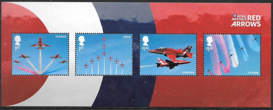 (image for) MS4064 2018 Red Arrows Non-Barcoded Miniature Sheet - Click Image to Close